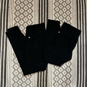 2 Pairs Fabletics Black Powerhold Leggings